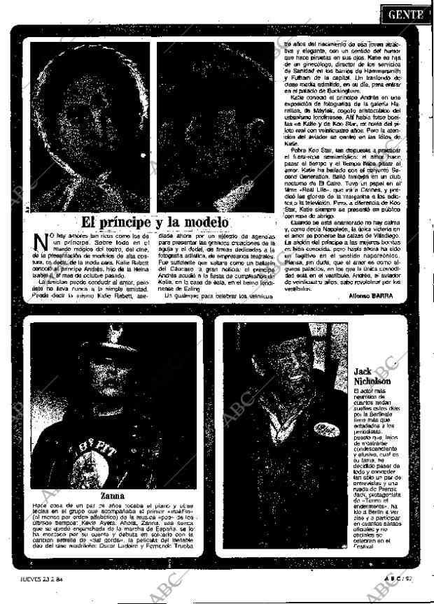 ABC MADRID 23-02-1984 página 97