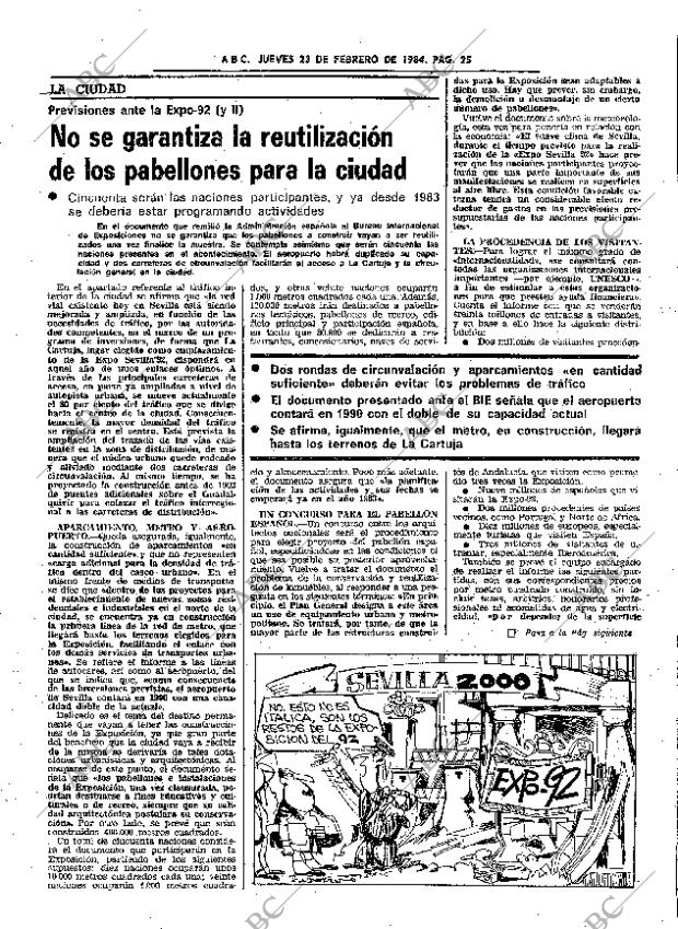 ABC SEVILLA 23-02-1984 página 25