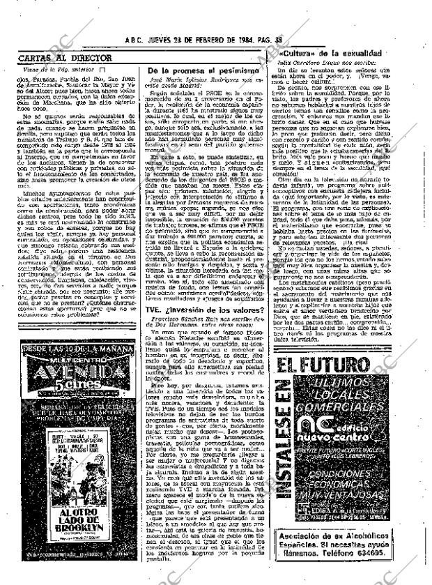 ABC SEVILLA 23-02-1984 página 38