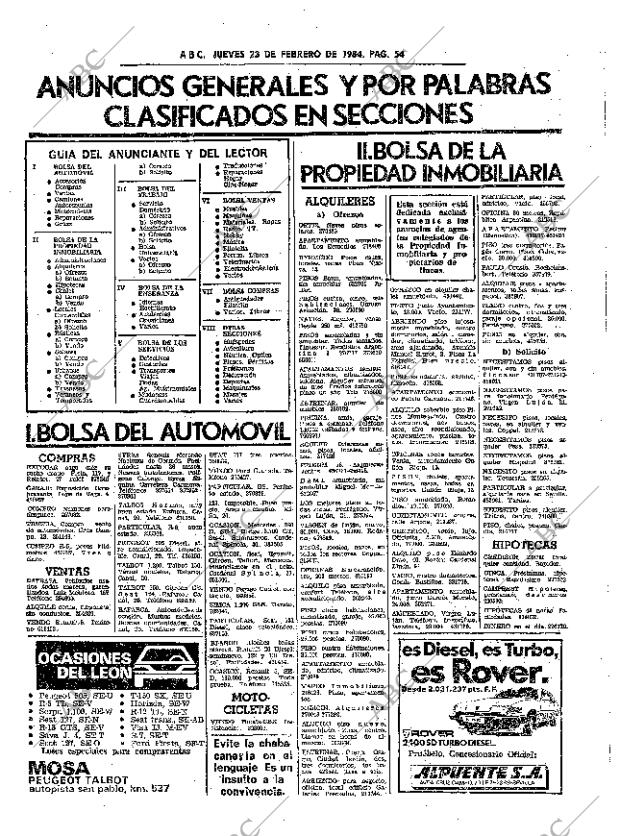 ABC SEVILLA 23-02-1984 página 54