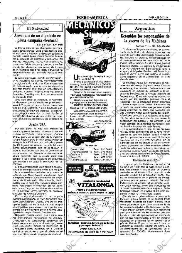 ABC MADRID 24-02-1984 página 26