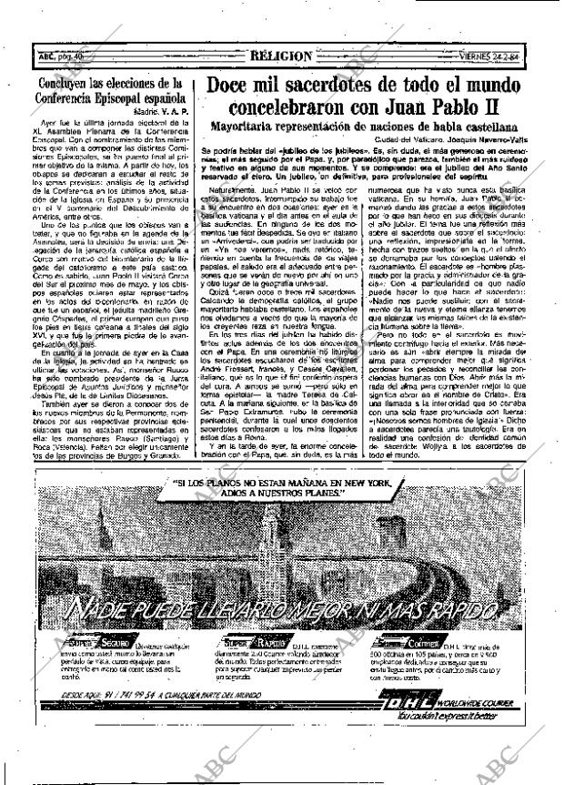 ABC MADRID 24-02-1984 página 40