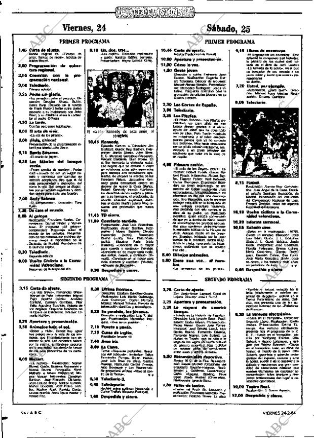 ABC MADRID 24-02-1984 página 94