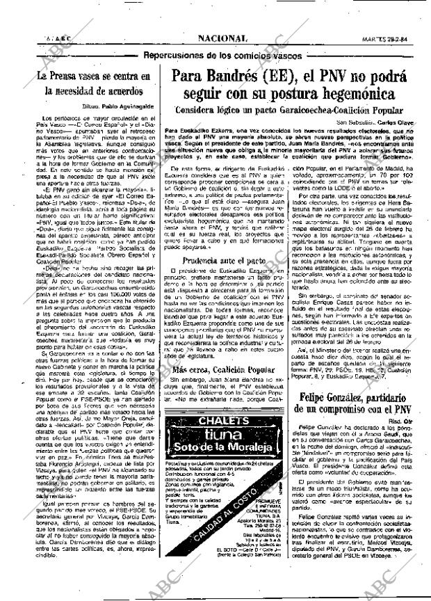 ABC MADRID 28-02-1984 página 16