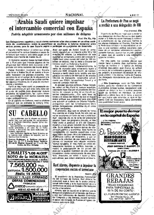 ABC MADRID 29-02-1984 página 21