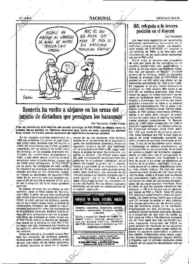 ABC MADRID 29-02-1984 página 22