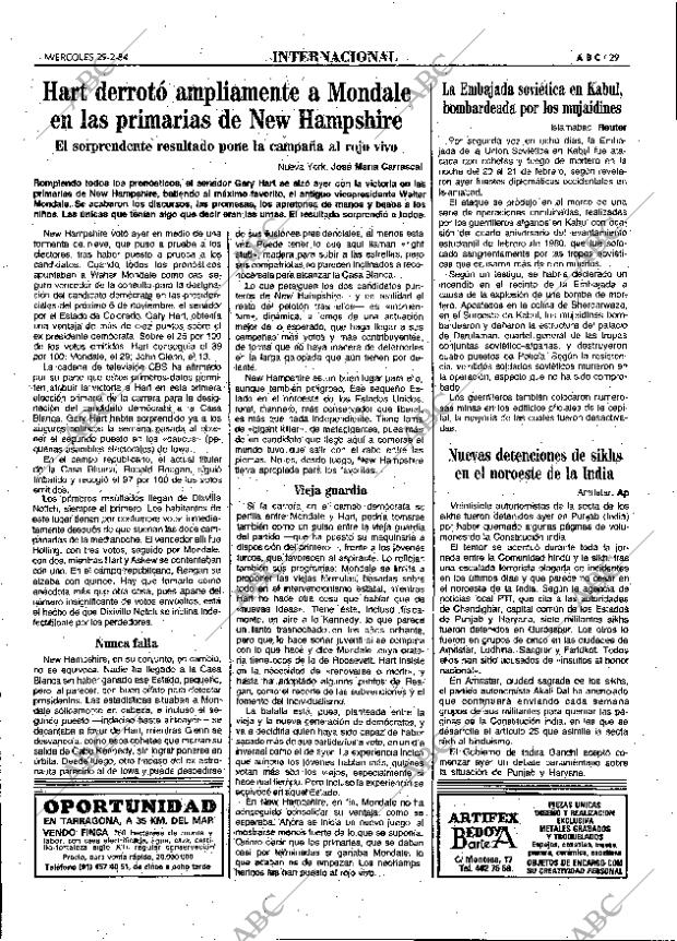 ABC MADRID 29-02-1984 página 29