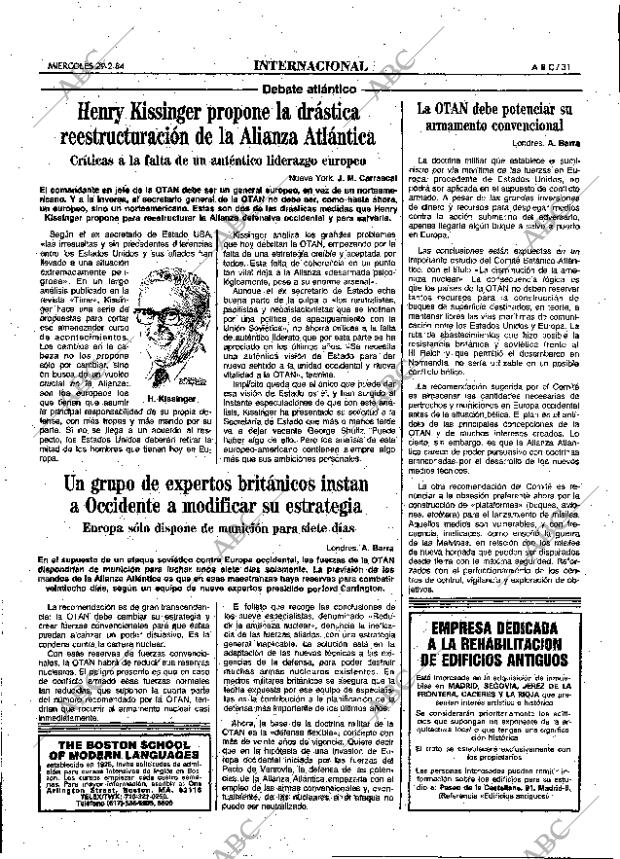 ABC MADRID 29-02-1984 página 31