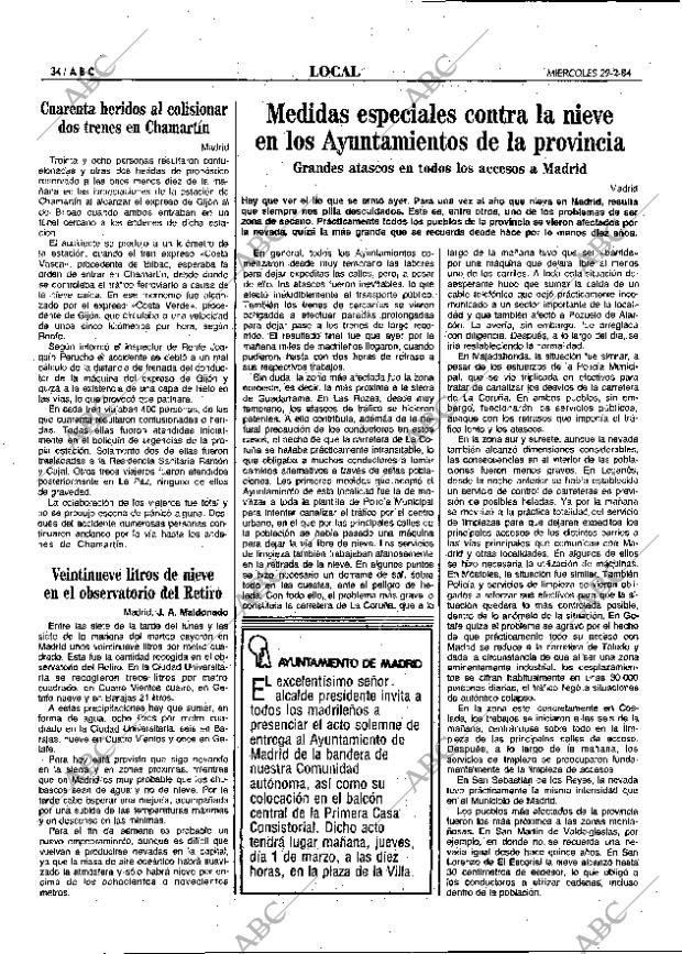 ABC MADRID 29-02-1984 página 34