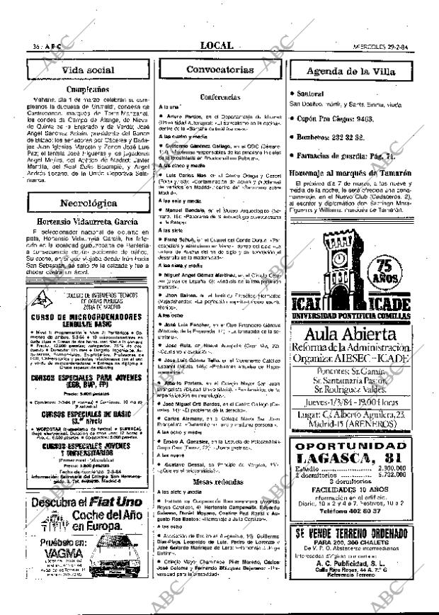 ABC MADRID 29-02-1984 página 36