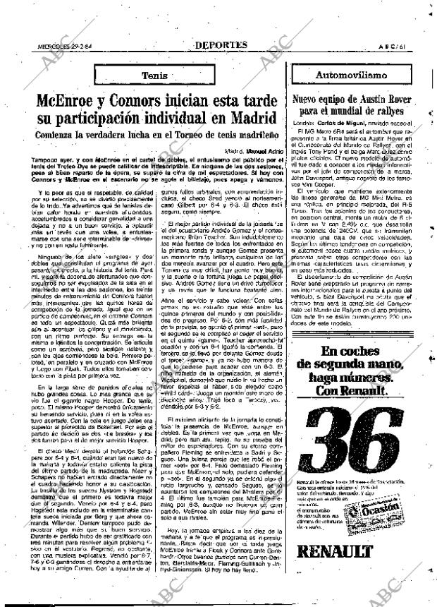 ABC MADRID 29-02-1984 página 61