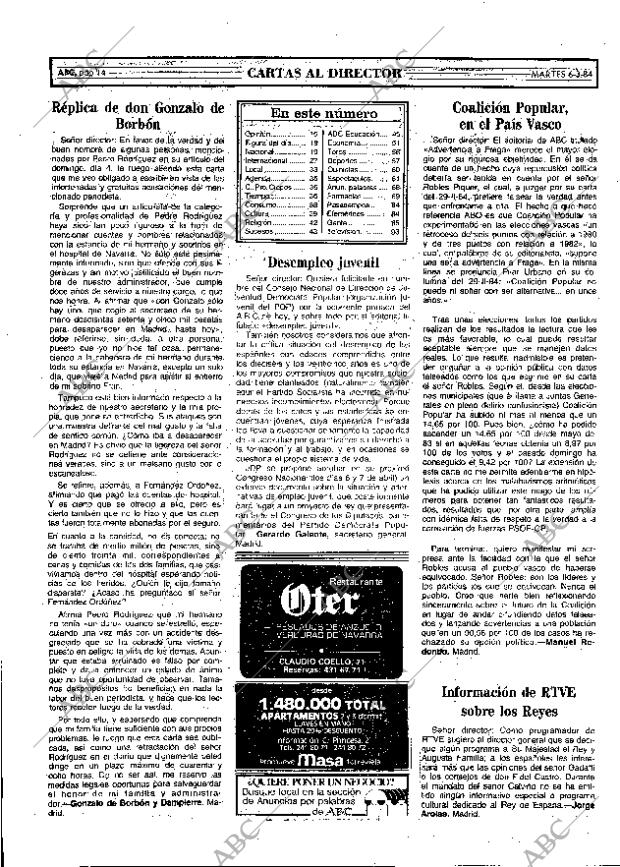 ABC MADRID 06-03-1984 página 14