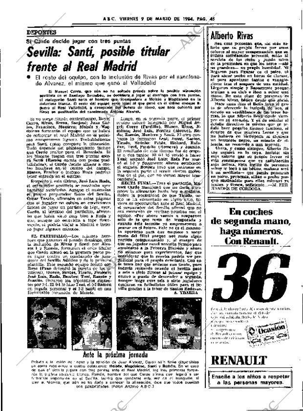 ABC SEVILLA 09-03-1984 página 45