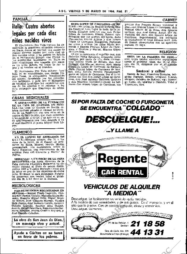 ABC SEVILLA 09-03-1984 página 51