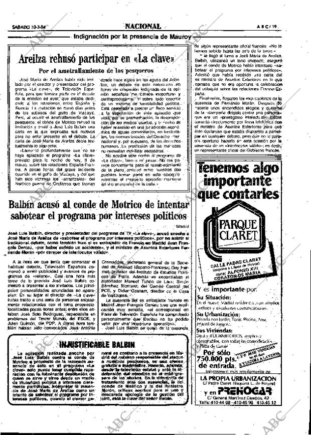 ABC MADRID 10-03-1984 página 19