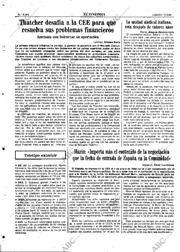 ABC MADRID 10-03-1984 página 62