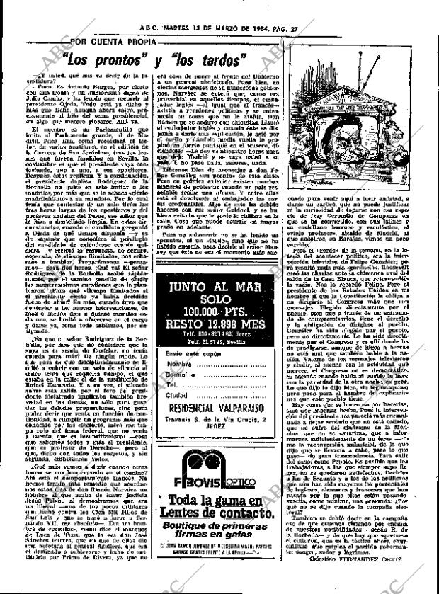ABC SEVILLA 13-03-1984 página 27