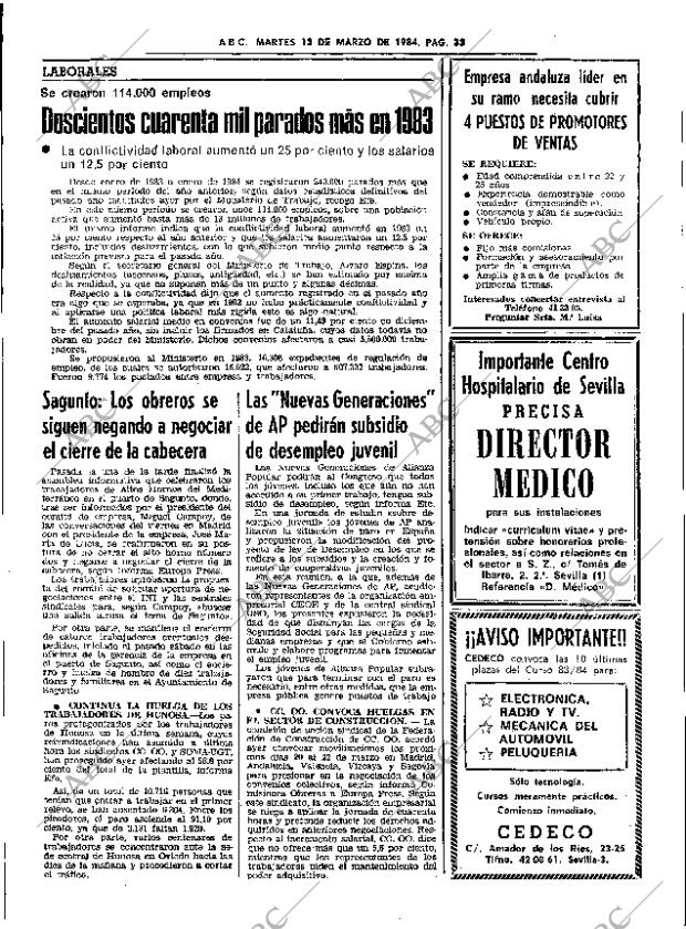 ABC SEVILLA 13-03-1984 página 33