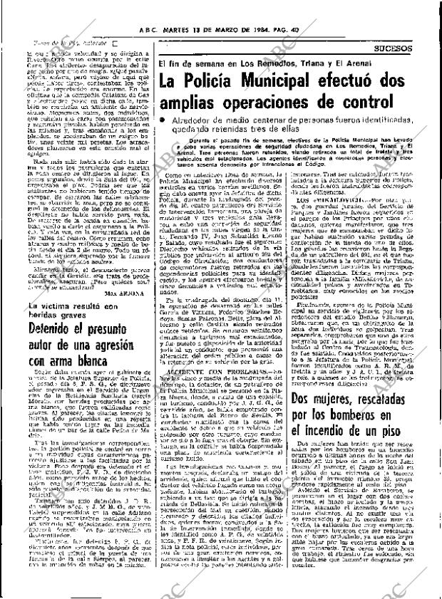 ABC SEVILLA 13-03-1984 página 40