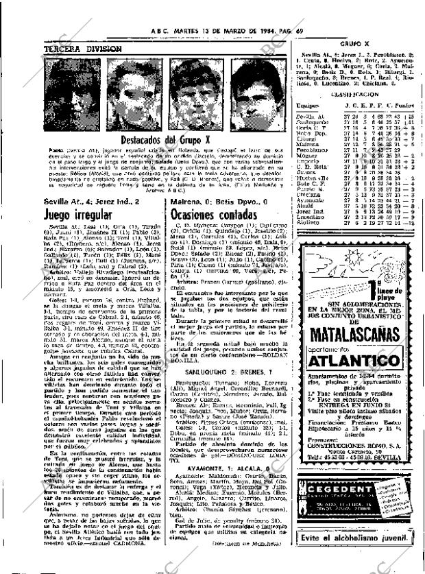 ABC SEVILLA 13-03-1984 página 69