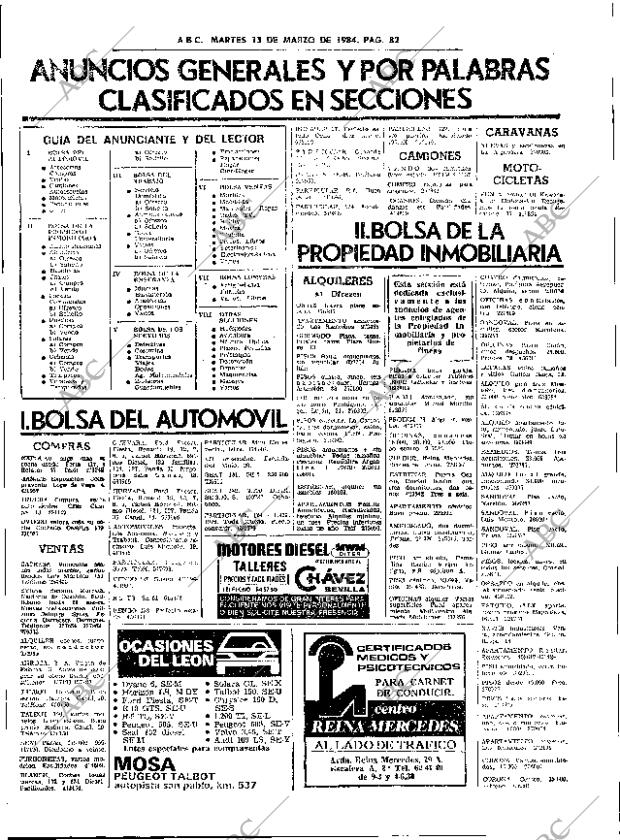 ABC SEVILLA 13-03-1984 página 82