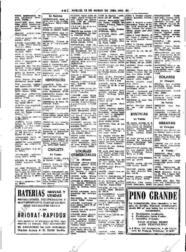 ABC SEVILLA 13-03-1984 página 83