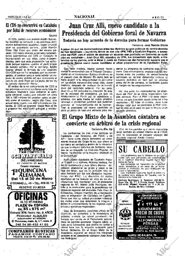 ABC MADRID 14-03-1984 página 21