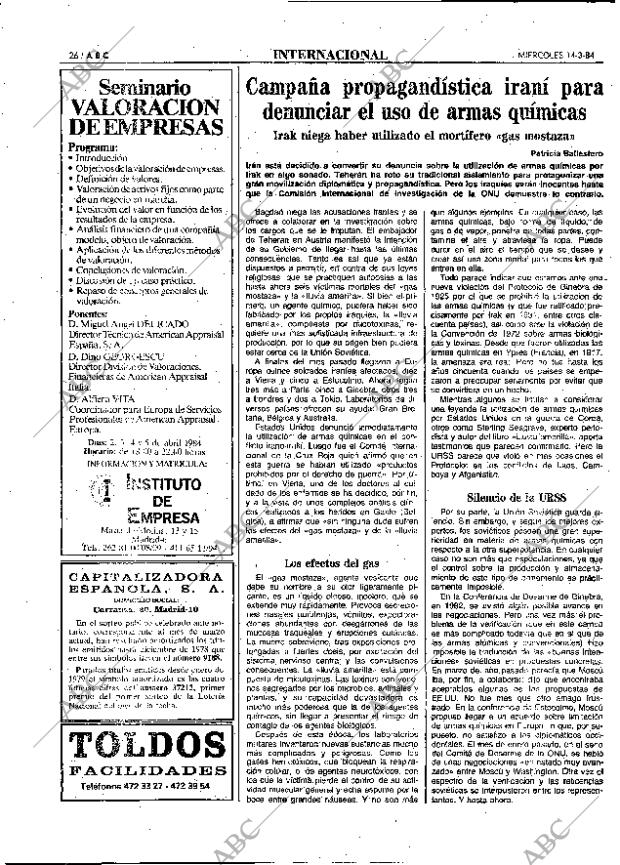 ABC MADRID 14-03-1984 página 26