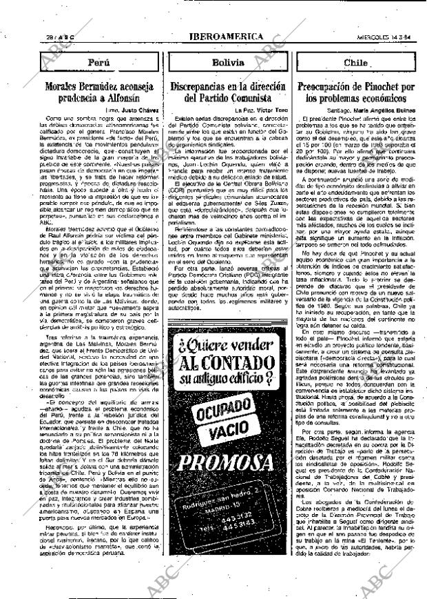 ABC MADRID 14-03-1984 página 28