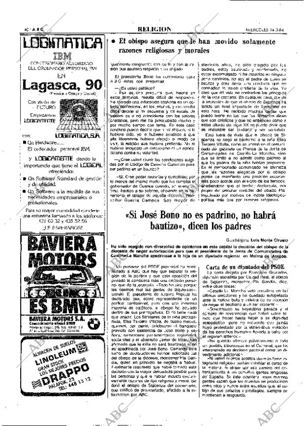 ABC MADRID 14-03-1984 página 40