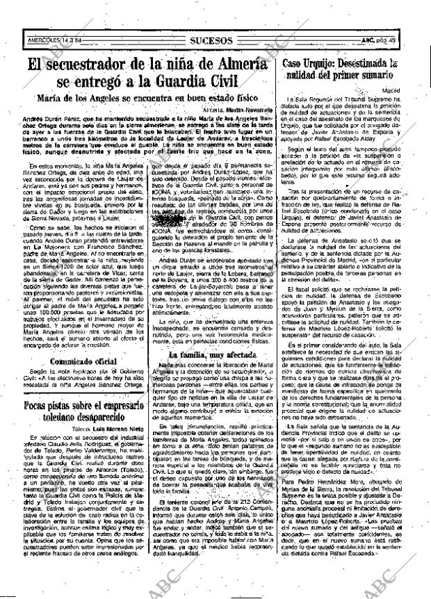 ABC MADRID 14-03-1984 página 45