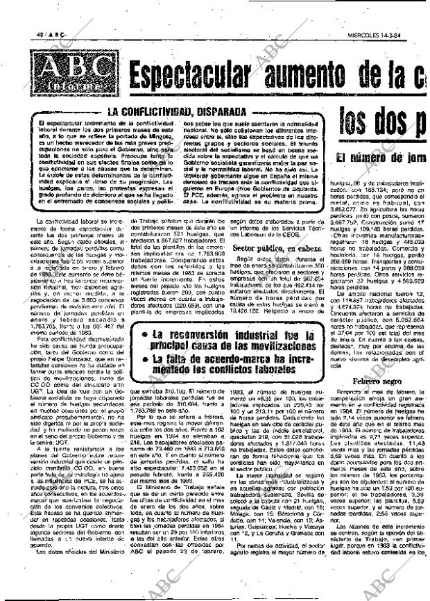 ABC MADRID 14-03-1984 página 48