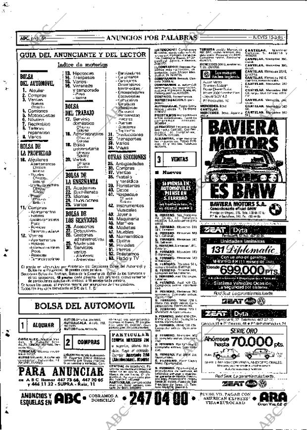 ABC MADRID 15-03-1984 página 84