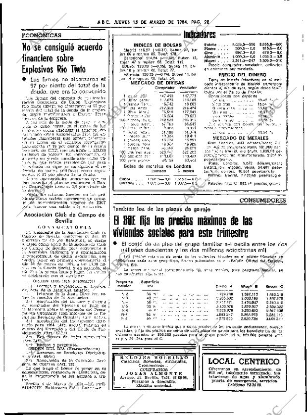ABC SEVILLA 15-03-1984 página 28