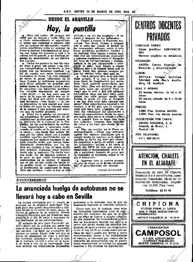 ABC SEVILLA 15-03-1984 página 35