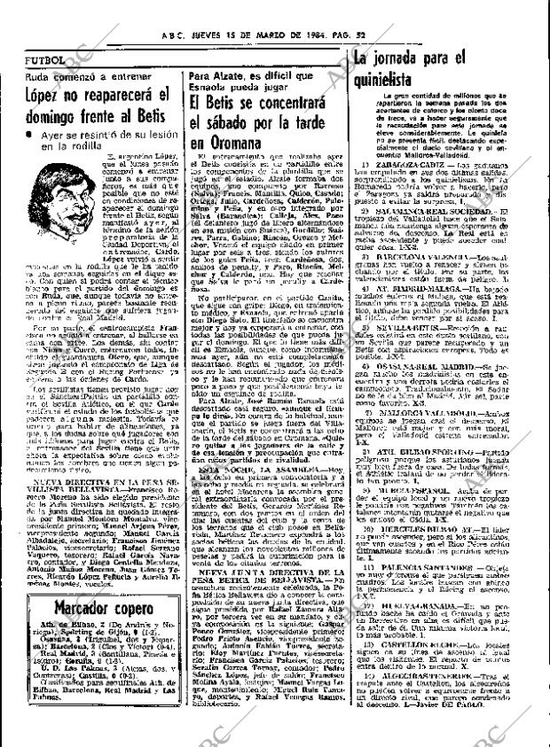 ABC SEVILLA 15-03-1984 página 52