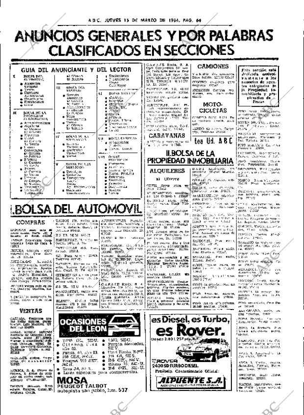 ABC SEVILLA 15-03-1984 página 64