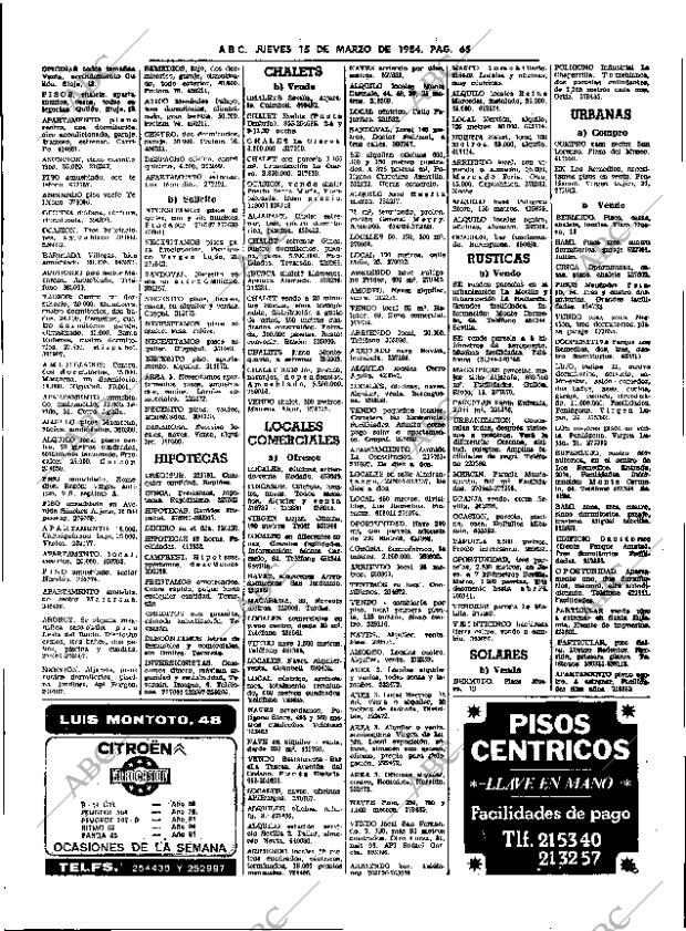 ABC SEVILLA 15-03-1984 página 65