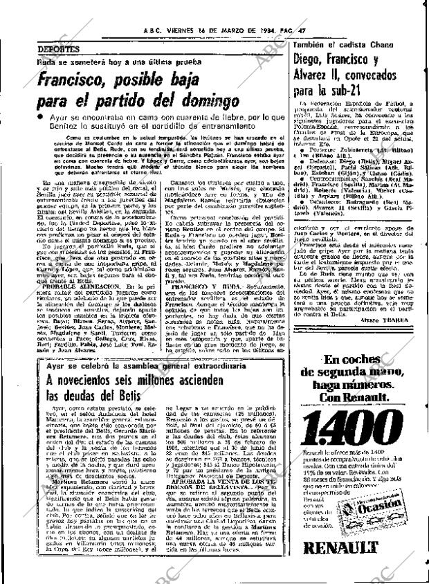 ABC SEVILLA 16-03-1984 página 47