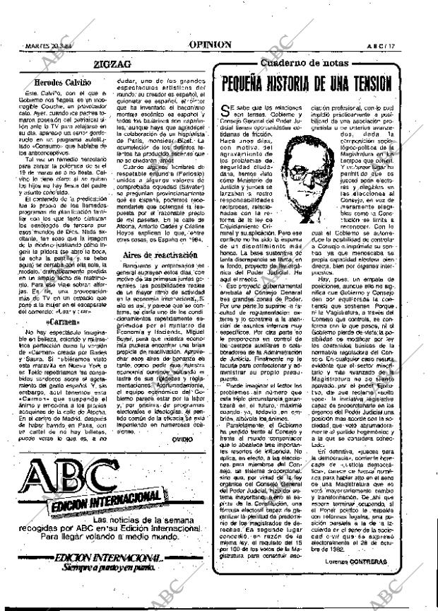 ABC MADRID 20-03-1984 página 17