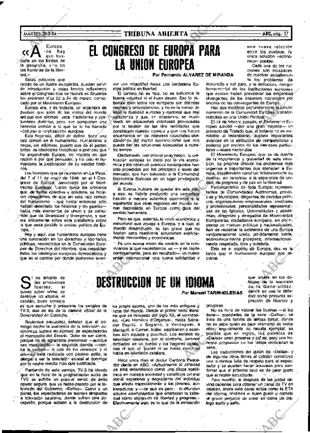 ABC MADRID 20-03-1984 página 37