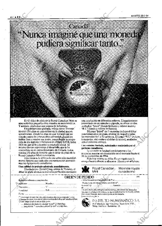ABC MADRID 20-03-1984 página 46