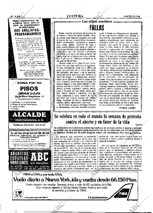 ABC MADRID 20-03-1984 página 48