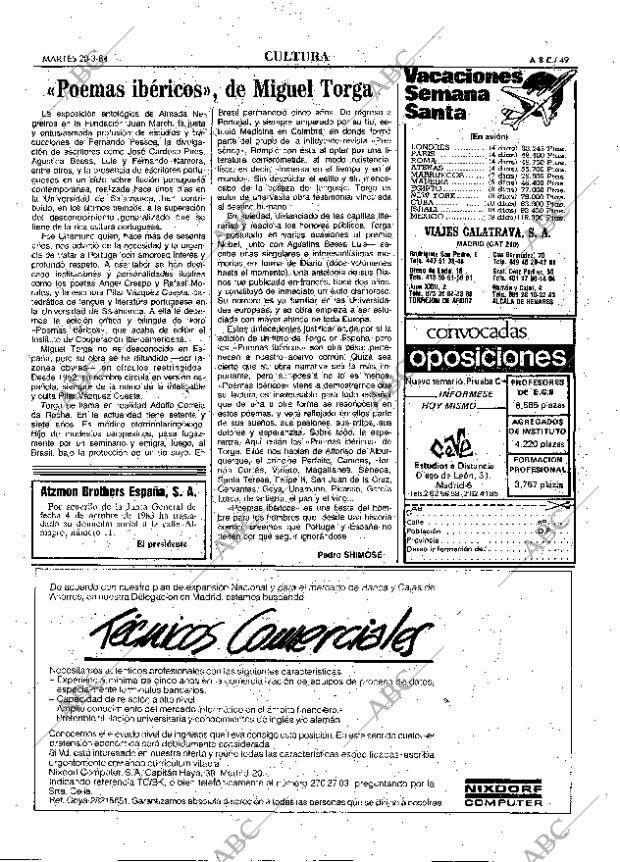 ABC MADRID 20-03-1984 página 49