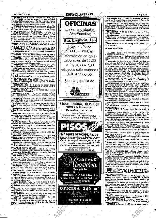 ABC MADRID 20-03-1984 página 73