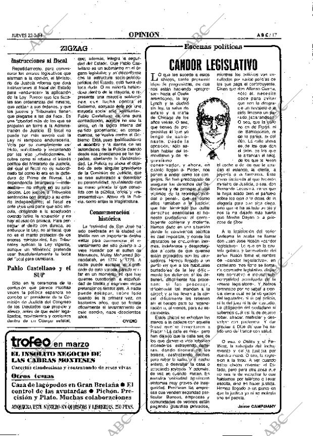 ABC MADRID 22-03-1984 página 17