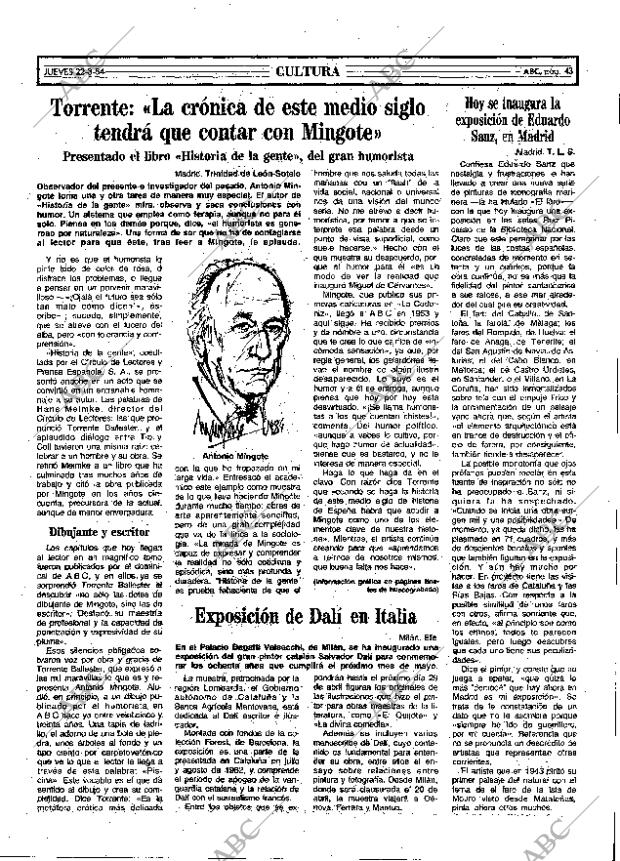 ABC MADRID 22-03-1984 página 43