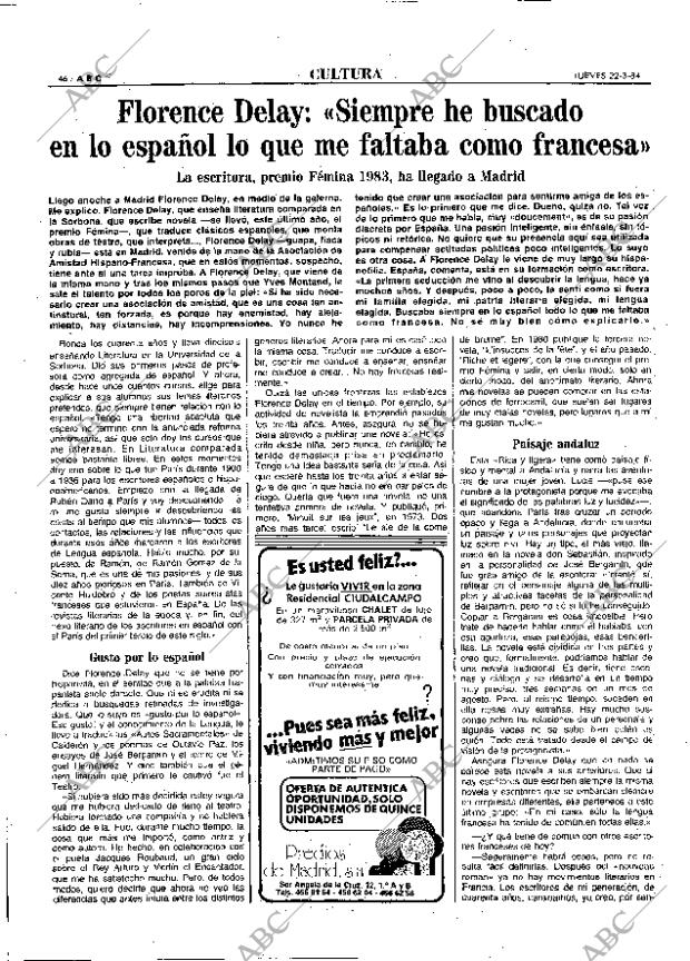 ABC MADRID 22-03-1984 página 46