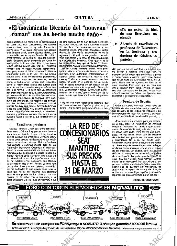 ABC MADRID 22-03-1984 página 47