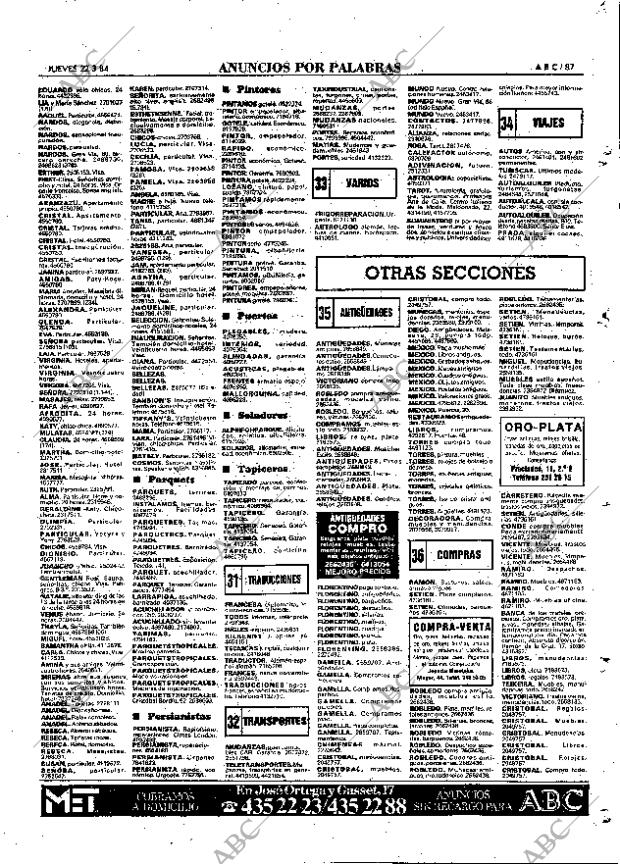 ABC MADRID 22-03-1984 página 87